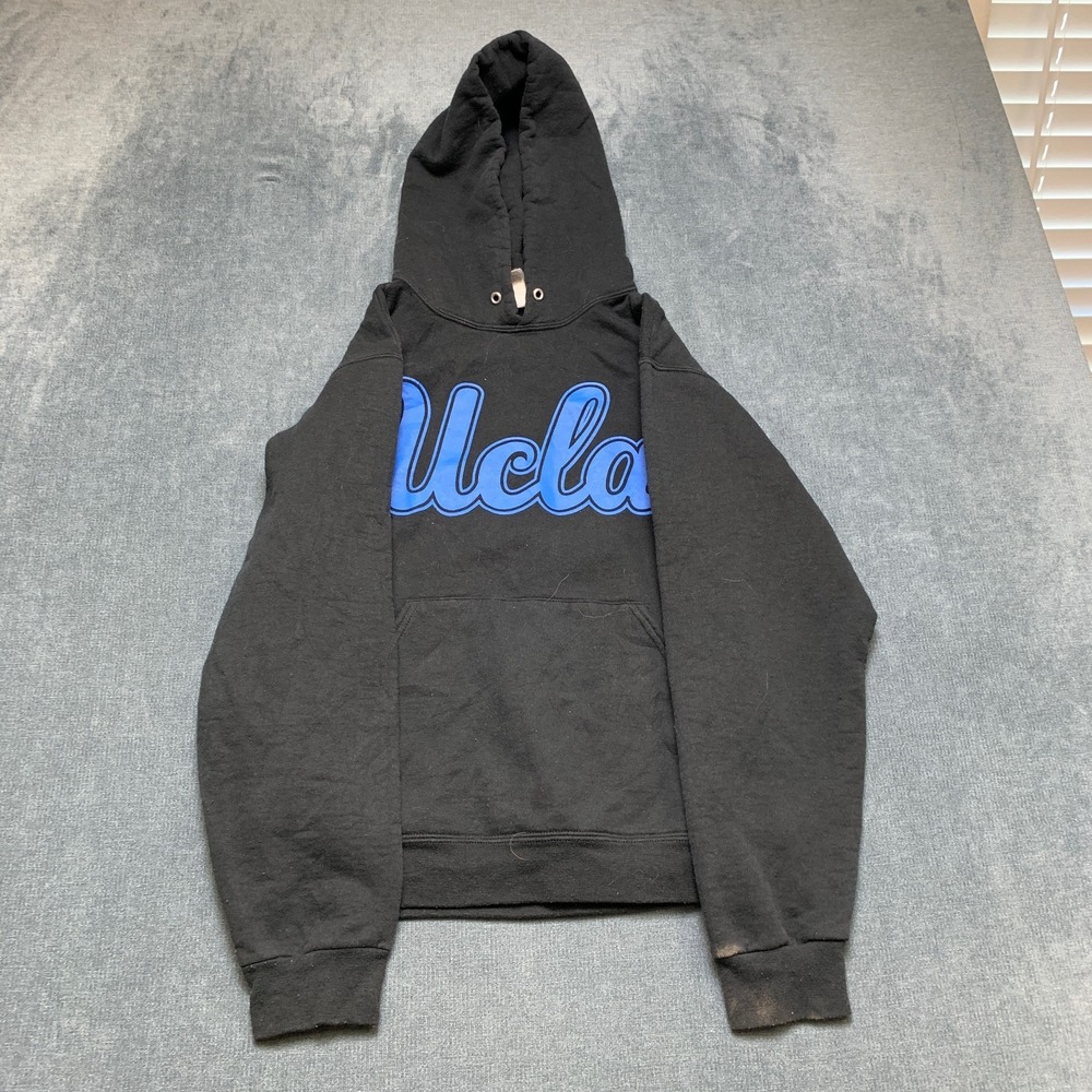 UCLA Bruins NFL Football Hoodie Mens S Black Jerzees Super Sweats Fleece Lined